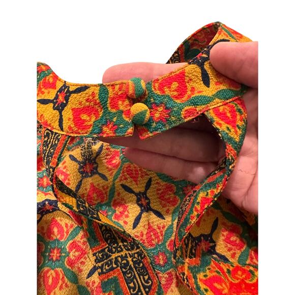 Patrons of Peace Women's Halter Top Floral Boho Sleeveless Strappy Back, size M - Picture 5 of 7